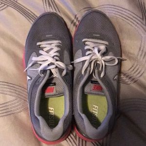Nike pink and gray tennis shoes